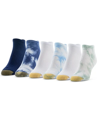 Gold Toe Women's 6-Pk. Tie-Dyed PerfectFit Liner Socks