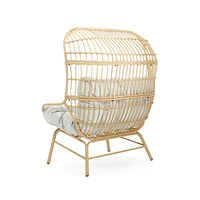 Palos Outdoor Wicker Loveseat - Light Brown