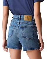 Calvin Klein Jeans Women's High-Rise Cotton Denim Shorts