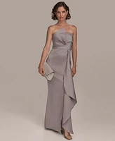 Donna Karan New York Women's Asymmetric Twist Strapless Gown