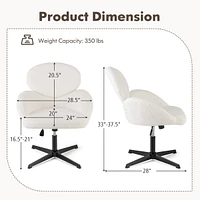 Swivel Cross Legged Chair with Adjustable Height and Rocking Function