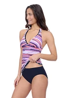 Profile by Gottex Women's Riga Tricolore Halter Tankini