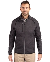 Cutter & Buck Mainsail Sweater-Knit Mens Tall Full Zip Jacket