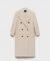 Mango Women's Structured Virgin Wool Coat