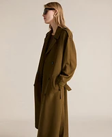 Mango Women's Oversized Long Lyocell Trench Coat