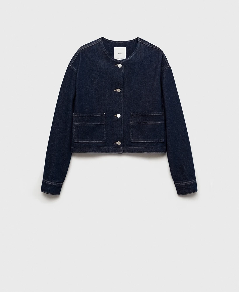 Mango Women's Rinse Wash Denim Jacket