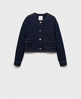 Mango Women's Rinse Wash Denim Jacket