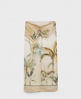Mango Women's Tropical Print Straight Skirt