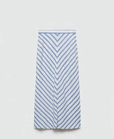 Mango Women's Printed Slit Skirt