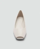 Mango Women's Open-Toe Leather Shoes