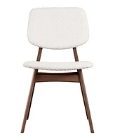 Furniture of America 2-Pc. Grove Boucle Fabric Padded Dining Chair Set