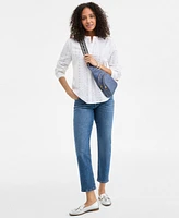 Style & Co Women's Cotton Eyelet-Embroidered Blouse, Exclusively at Macy's