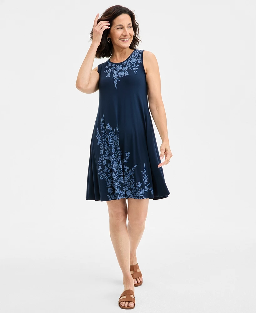 Style & Co Women's Printed Sleeveless Flip-Flop Dress