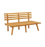 Patio Bench with Cushions 45.3" Solid Acacia Wood