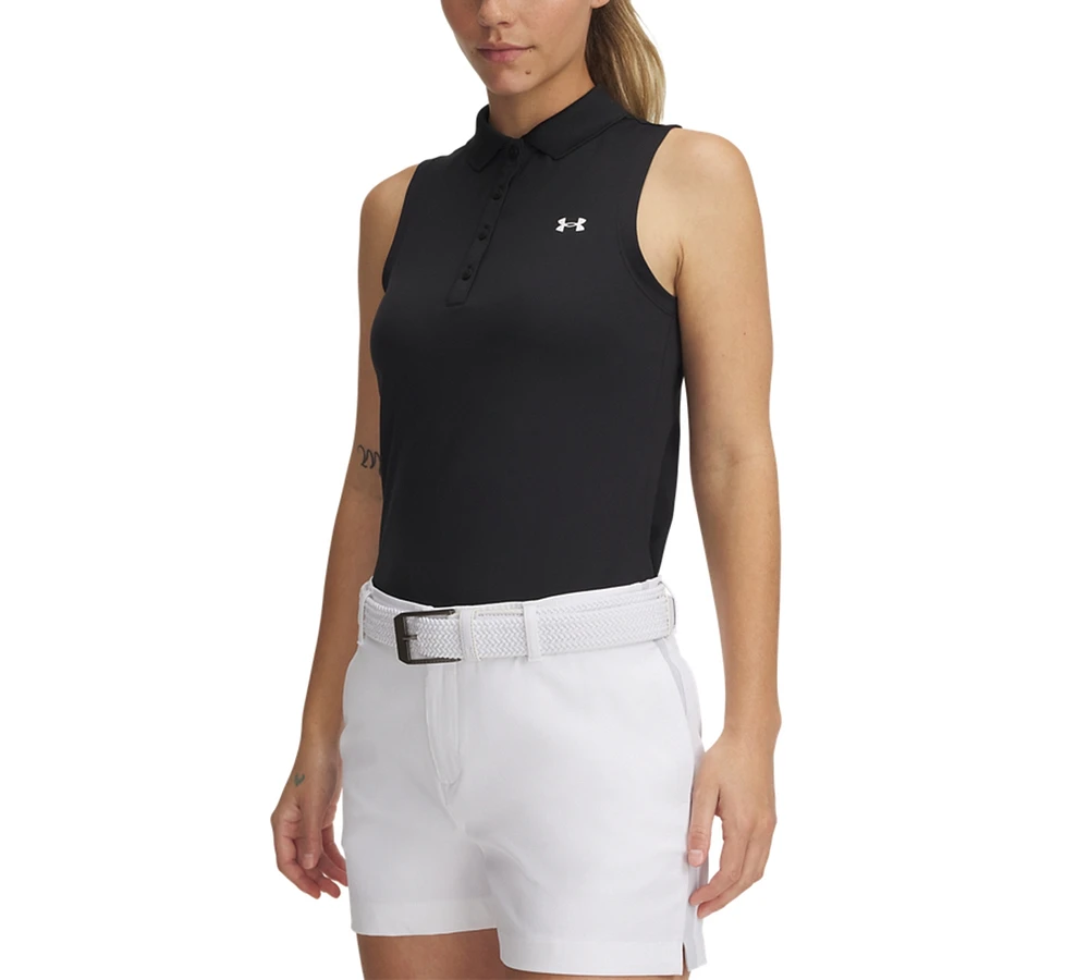 Under Armour Women's Ua Active Sleeveless Golf Polo