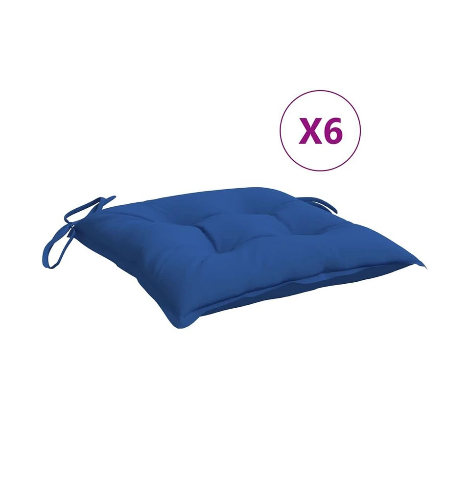 Chair Cushions 6 pcs Blue 19.7"x19.7"x2.8" Oxford Fabric