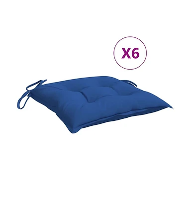 Chair Cushions 6 pcs Blue 19.7"x19.7"x2.8" Oxford Fabric