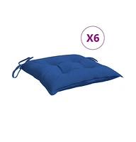 Chair Cushions 6 pcs Blue 19.7"x19.7"x2.8" Oxford Fabric