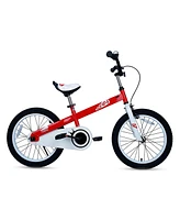 RoyalBaby Honey 18 Inch Kids Outdoor Bicycle with Kickstand, Fully Adjustable Seat, Thick Wheels, and Reflectors for Ages 5 to 9, Red