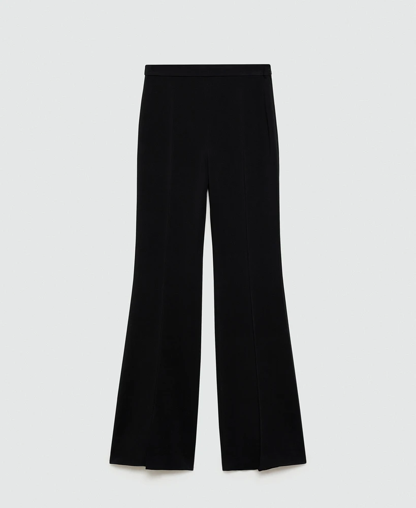 Mango Women's High-Waist Flared Trousers
