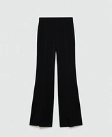 Mango Women's High-Waist Flared Trousers