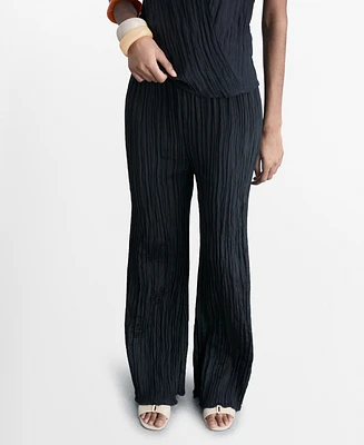 Mango Women's Pleated Straight Trousers