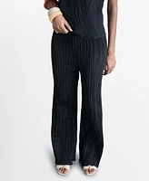 Mango Women's Pleated Straight Trousers