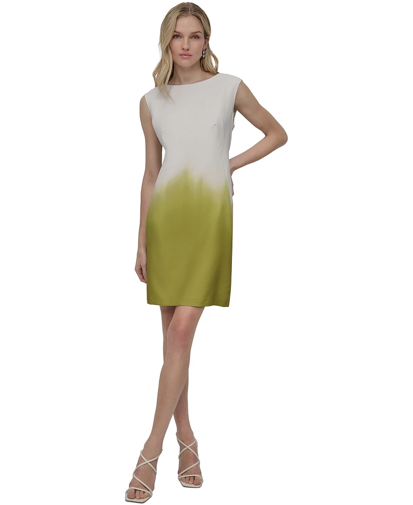 Dkny Women's Sleeveless Ombre-Effect Sheath Dress