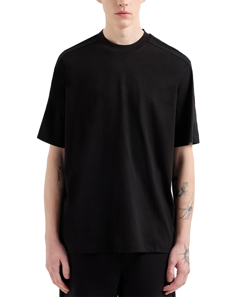 A|X Armani Exchange Men's Regular-Fit Logo Tape T-Shirt