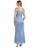 R & M Richards Women's Glitter Lace Gown Jacket