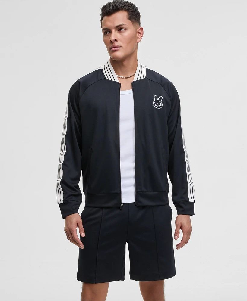 Mode of One Men's Relaxed-Fit Contrast Paneled Full-Zip Tricot Track Jacket, Exclusively at Macy's