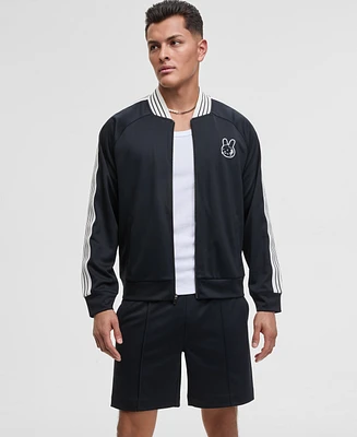 Mode of One Men's Relaxed-Fit Contrast Paneled Full-Zip Tricot Track Jacket, Exclusively at Macy's