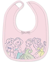 Disney Baby Girls Princesses Bodysuit, Pants & Bib, 3 Piece Set