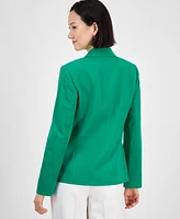 Tahari Asl Women's Linen-Blend Blazer, Regular & Petite