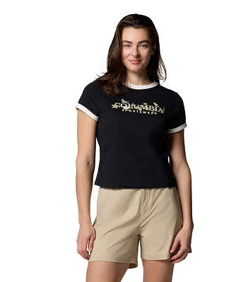 Columbia Women's Rolling Bend Graphic Ringer Top