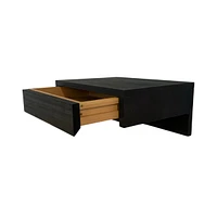 Woodek Minimalistic Hardwood Floating Nightstand With A Drawer