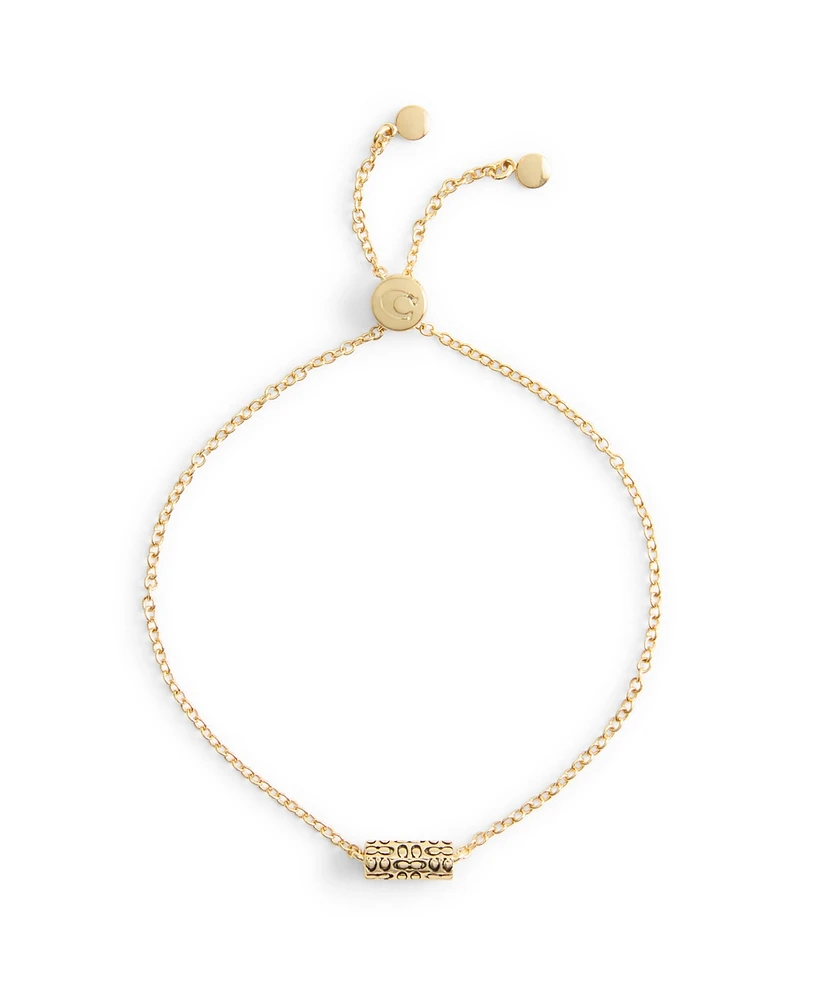 Coach Signature Quilted Tube Slider Bracelet