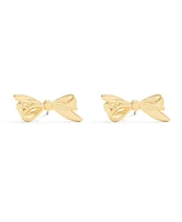 Coach Gold Signature Mini Bow Stud Earrings