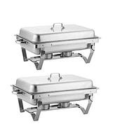 2 Packs Stainless Steel Full-Size Chafing Dish