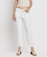 Vervet Women's High Rise Cargo Straight Jeans