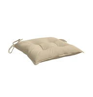 Chair Cushions 4 pcs Beige 15.7"x15.7"x2.8" Oxford Fabric