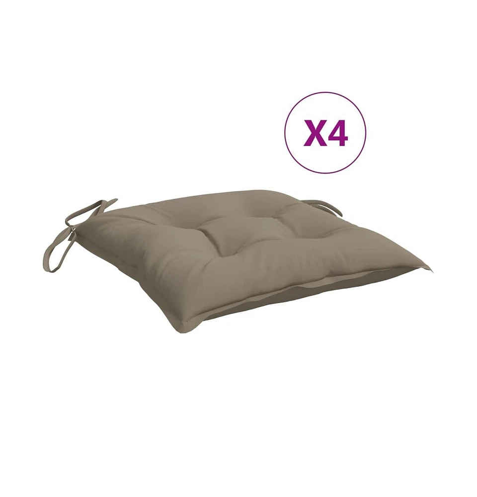 Pallet Cushions 4 pcs Taupe 19.7"x19.7"x2.8" Oxford Fabric