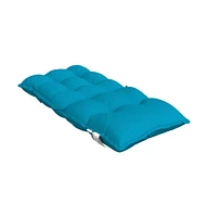 Lowback Chair Cushions 4 pcs Light Blue Oxford Fabric