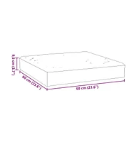 Pallet Cushion Melange 23.6"x23.6"x3.7" Fabric