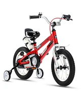 RoyalBaby Space No. 1 Freestyle 16" Kids Bike w/Training Wheels, Red