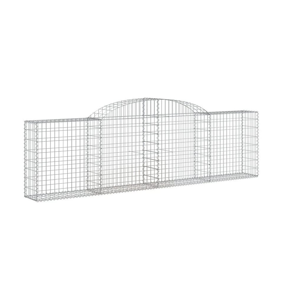 Arched Gabion Basket 118.1"x11.8"x31.5"/39.4" Galvanized Iron