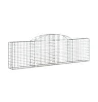 Arched Gabion Basket 118.1"x11.8"x31.5"/39.4" Galvanized Iron