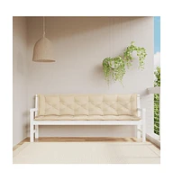 Garden Bench Cushions 2 pcs Beige 78.7"x19.7"x2.8" Oxford Fabric