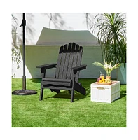 Yaheetech Folding Adirondack Chair with Adjustable Backrest