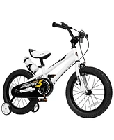 RoyalBaby Freestyle Kid's Bicycle with Training Wheels, 14 Inch, White